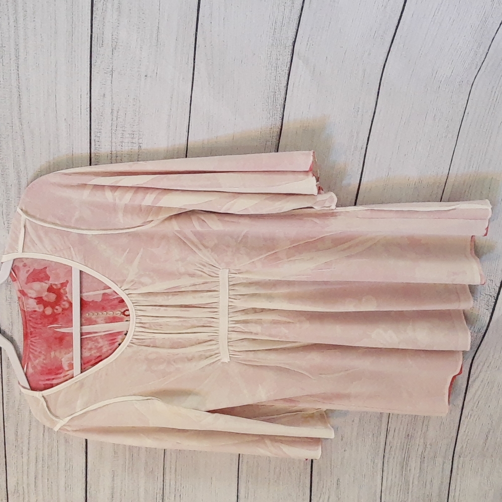 Simply Irresistible Boho Tunic Empire Waist Blouse Top Women’s Size S - Picture 12 of 13